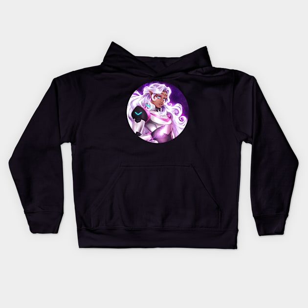 Space Princess Kids Hoodie by Vinniedraws